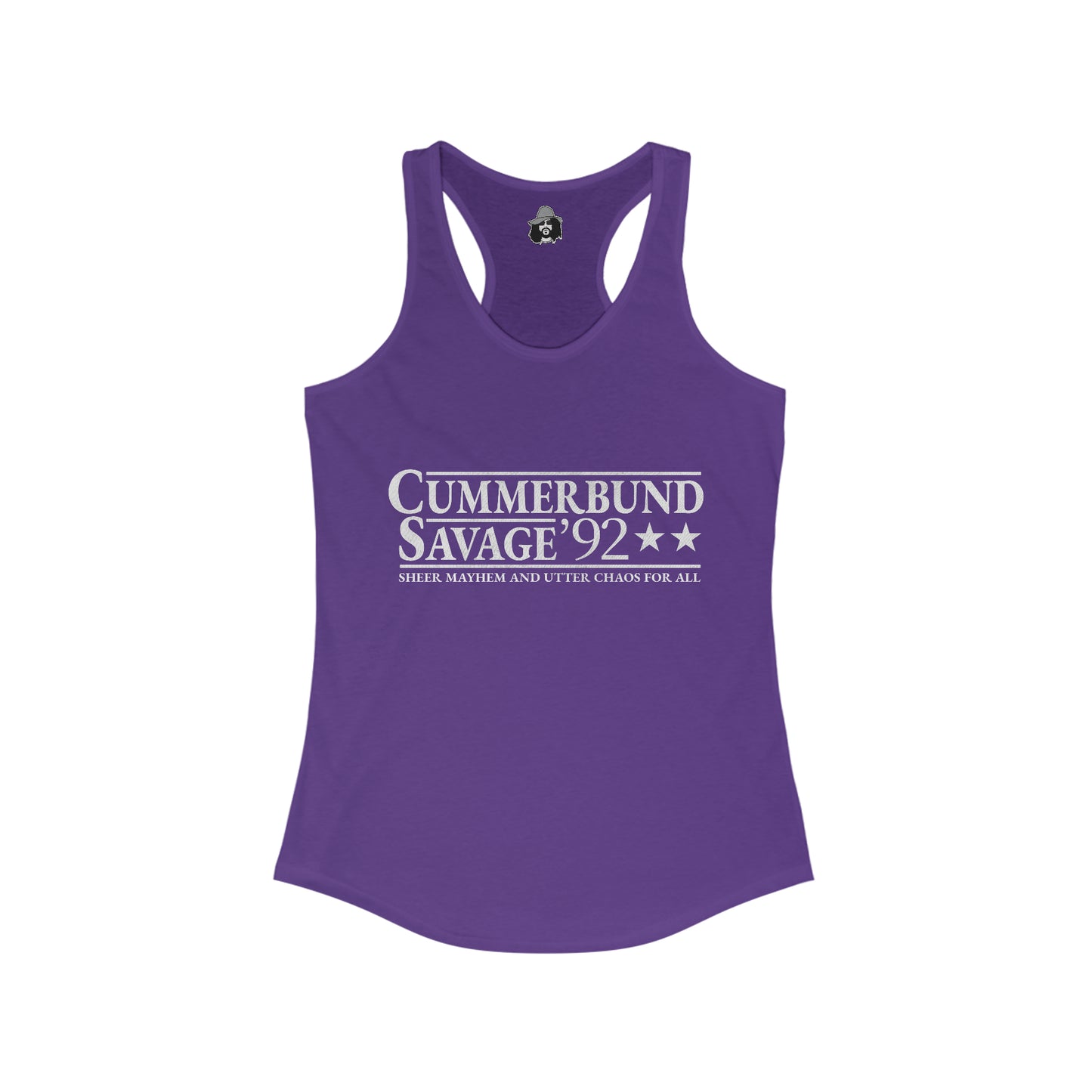 Cummerbund For President Colorful and White Women's Cut Tank Top