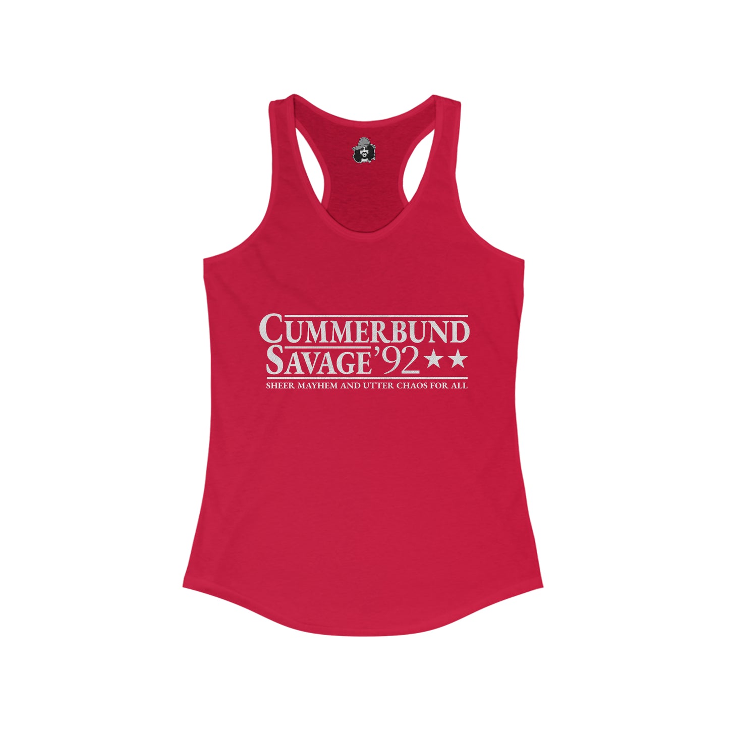 Cummerbund For President Colorful and White Women's Cut Tank Top