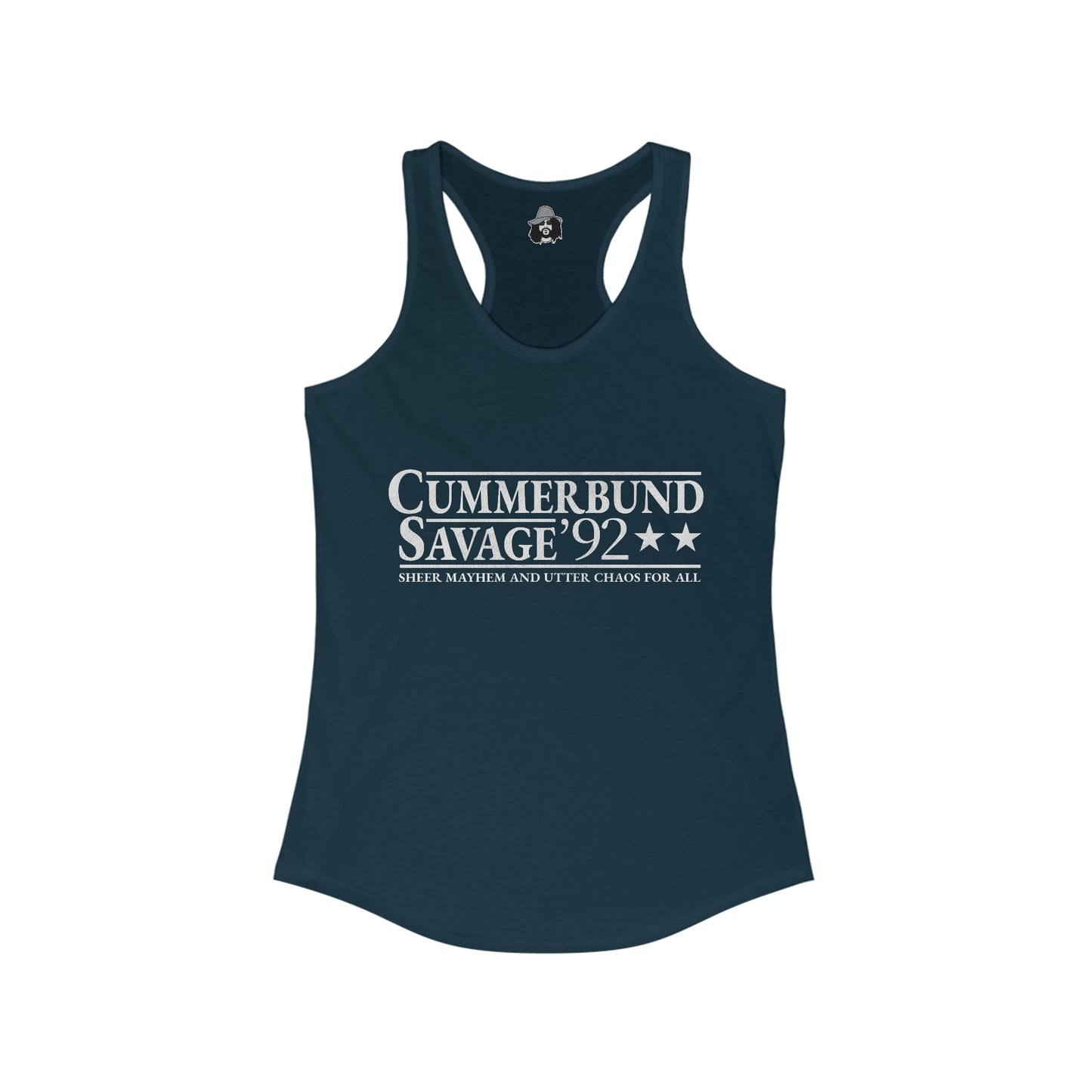 Cummerbund For President Colorful and White Women's Cut Tank Top