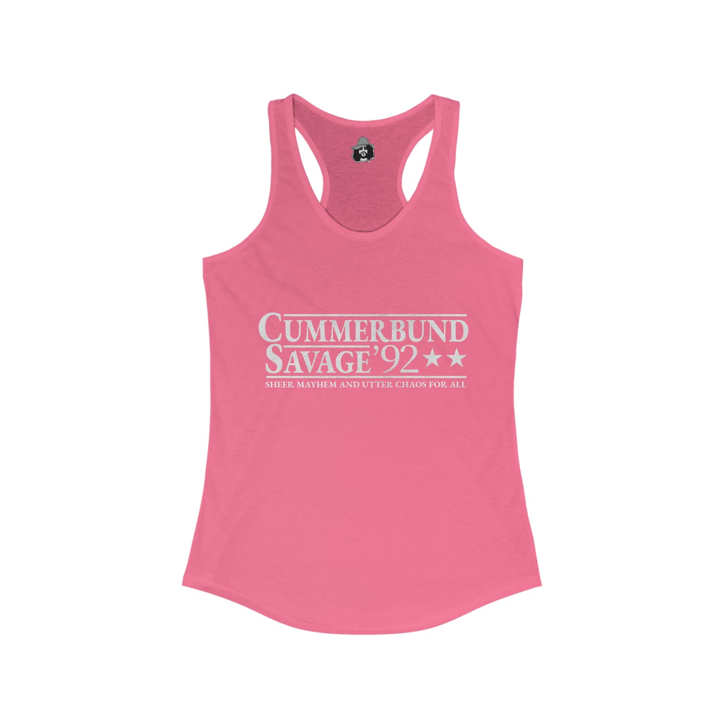 Cummerbund For President Colorful and White Women's Cut Tank Top