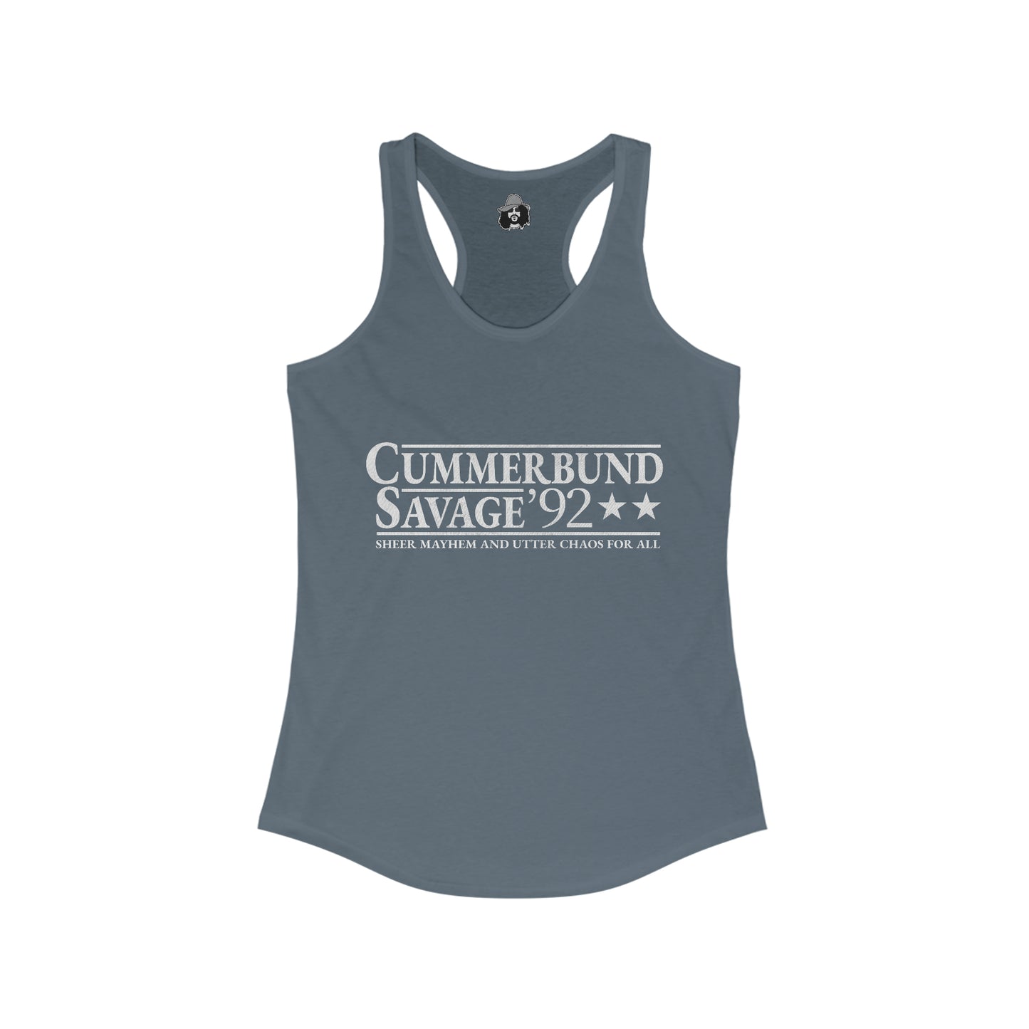 Cummerbund For President Colorful and White Women's Cut Tank Top