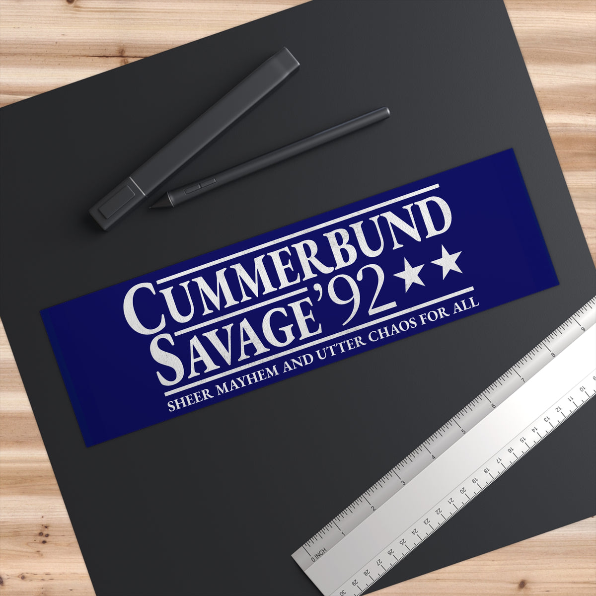 Cummerbund For President Blue Bumper Sticker