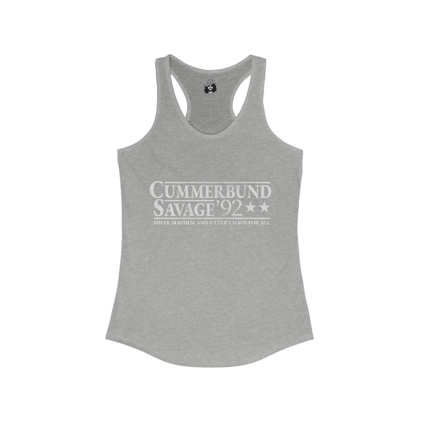 Cummerbund For President Colorful and White Women's Cut Tank Top