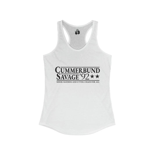 Cummerbund For President Light and Black Women's Cut Tank Top