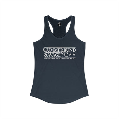 Cummerbund for President Colorful and White Women's Cut Tank Top