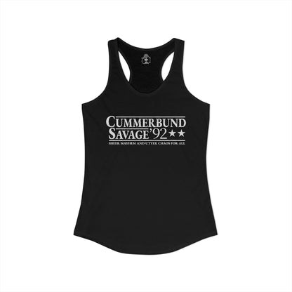Cummerbund for President Colorful and White Women's Cut Tank Top