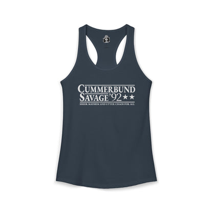Cummerbund for President Colorful and White Women's Cut Tank Top