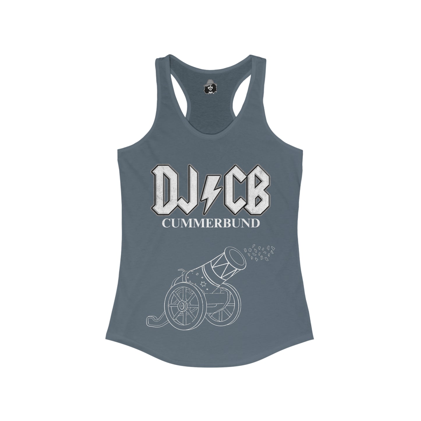 DJ/CB With Cannon Dark Women's Cut Tank Top