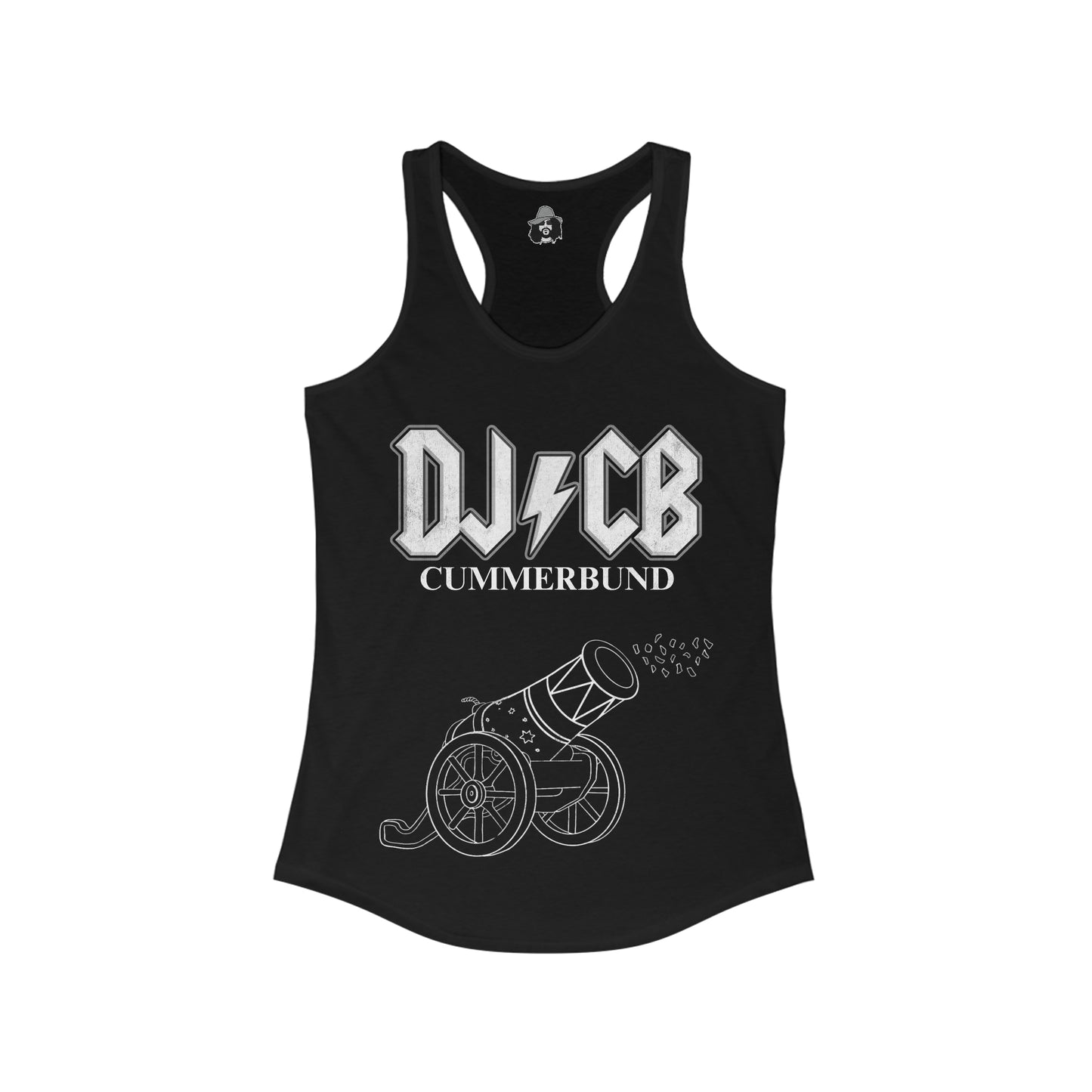 DJ/CB With Cannon Dark Women's Cut Tank Top