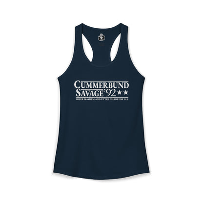 Cummerbund for President Colorful and White Women's Cut Tank Top