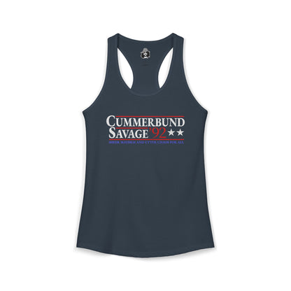 Cummerbund for President Dark and Colorful Women's Cut Tank Top