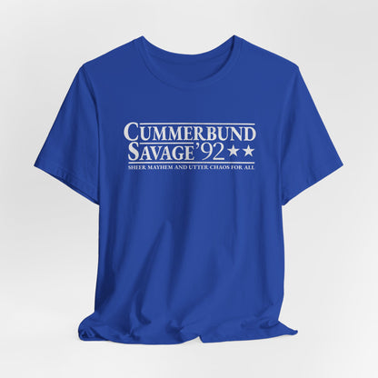 Cummerbund for President Colorful and White T-Shirt