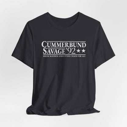 Cummerbund for President Colorful and White T-Shirt