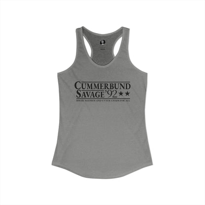 Cummerbund for President Light and Black Women's Cut Tank Top