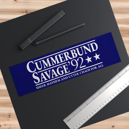 Cummerbund For President Blue Bumper Sticker