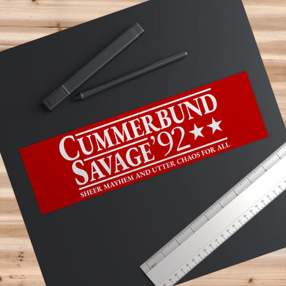 Cummerbund For President Red Bumper Sticker