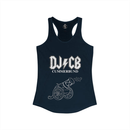DJ/CB With Cannon Dark Women's Cut Tank Top