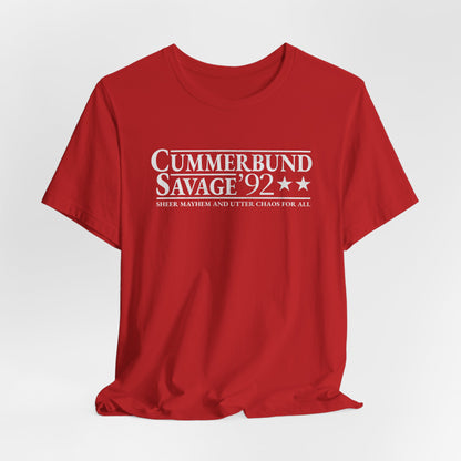 Cummerbund for President Colorful and White T-Shirt