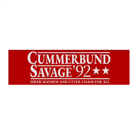 Cummerbund For President Red Bumper Sticker