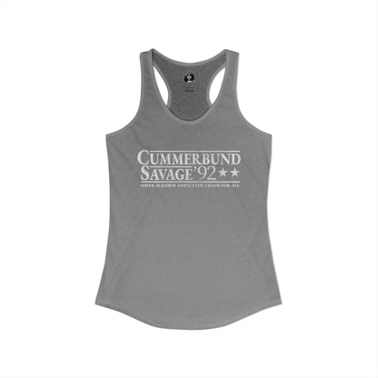 Cummerbund for President Colorful and White Women's Cut Tank Top