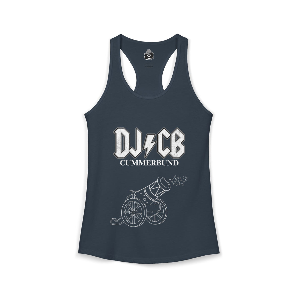 DJ/CB With Cannon Dark Women's Cut Tank Top