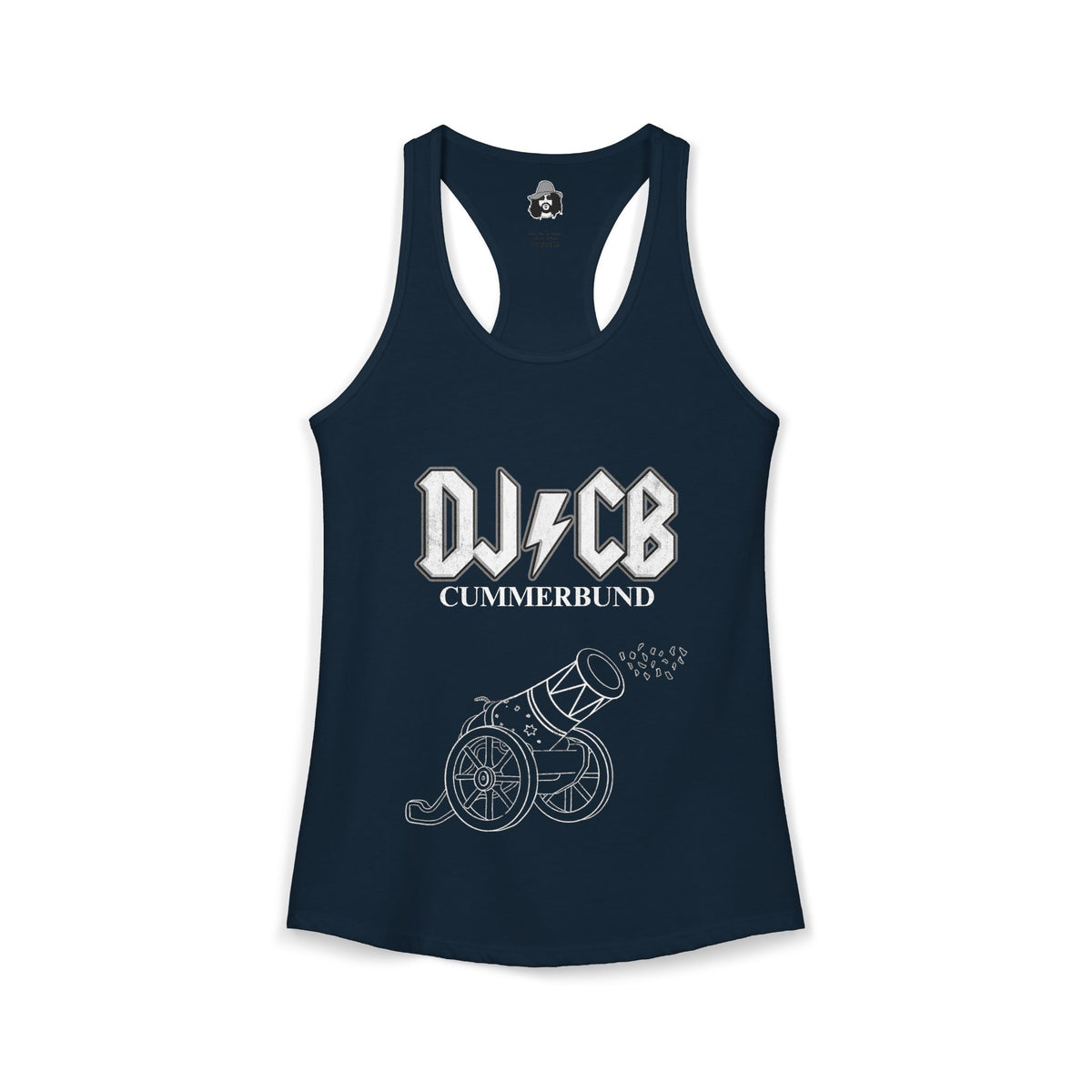 DJ/CB With Cannon Dark Women's Cut Tank Top