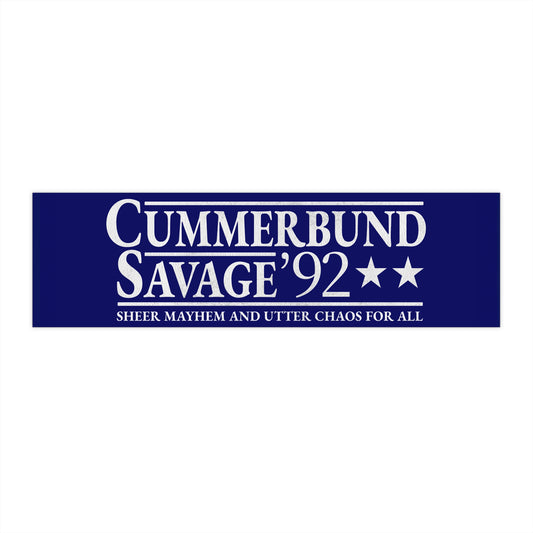 Cummerbund For President Blue Bumper Sticker