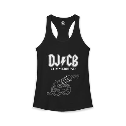 DJ/CB With Cannon Dark Women's Cut Tank Top