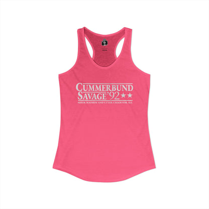 Cummerbund for President Colorful and White Women's Cut Tank Top