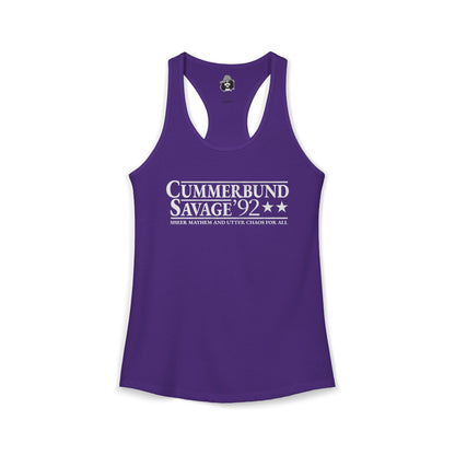Cummerbund for President Colorful and White Women's Cut Tank Top
