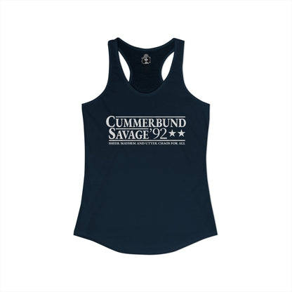 Cummerbund for President Colorful and White Women's Cut Tank Top